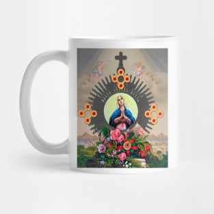 monstrance santa maria and flowers Mug